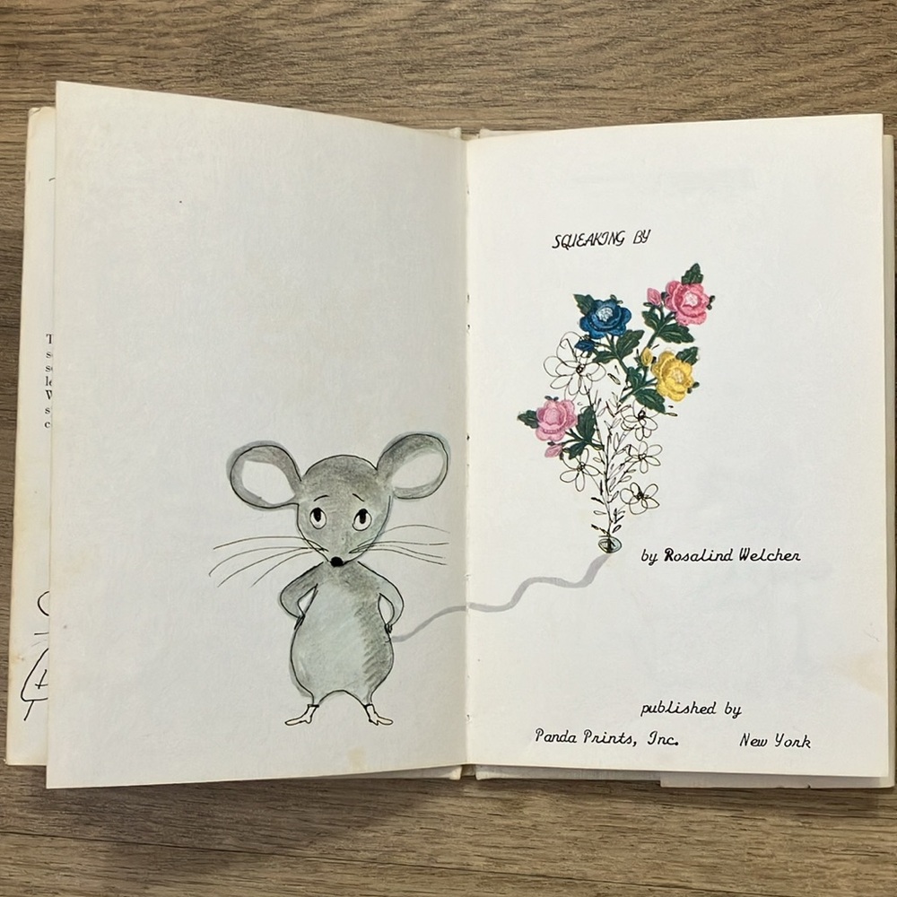 SQUEAKING BY by   ROSALIND WELCHER Panda Prints , Inc NY hardcover book - Picture 13 of 16